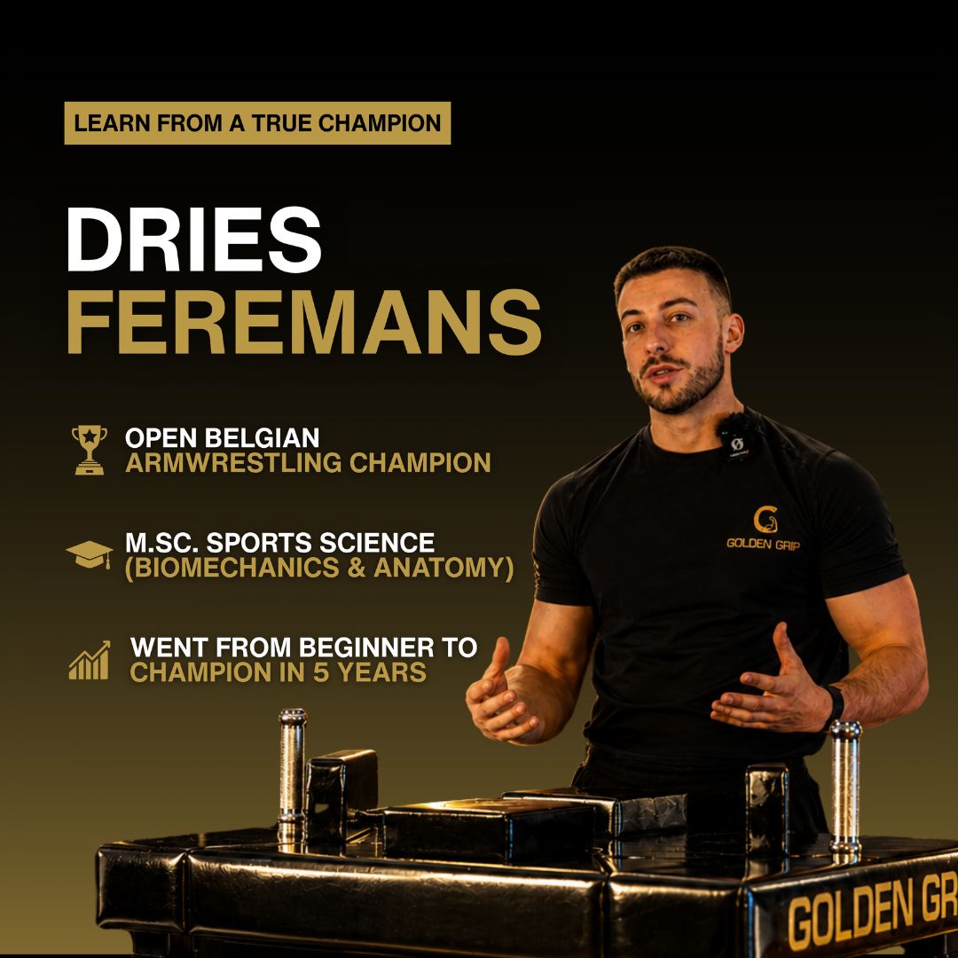 armwrestling cours instructor Dries Feremans