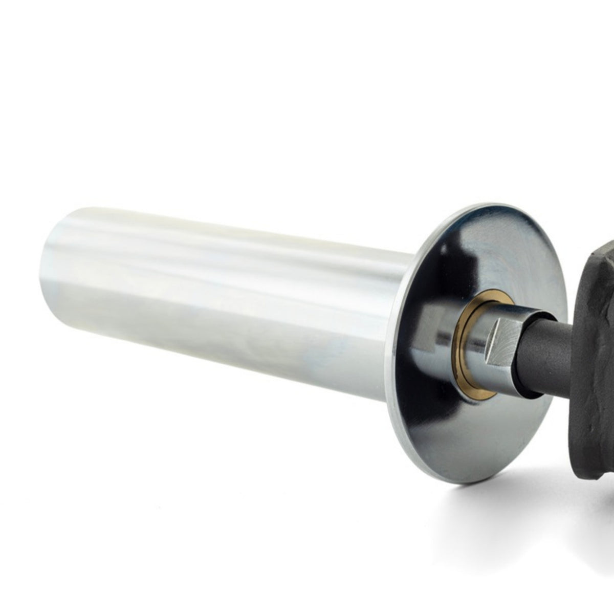 Golden Grip Brachio Blaster - close-up of chrome Olympic loading sleeve and collar